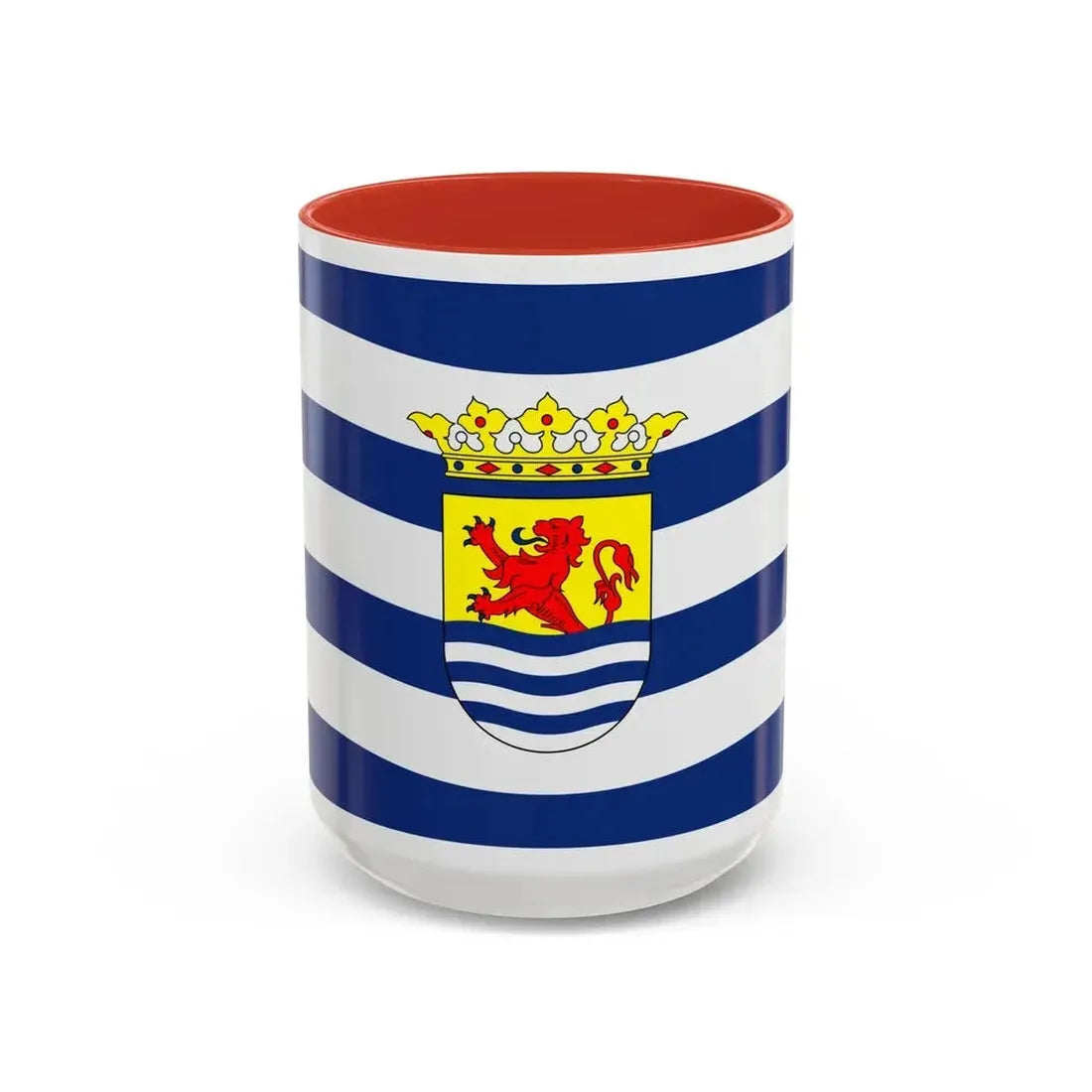 Flag of Zeeland Netherlands - Accent Coffee Mug 15oz Red - Go Mug Yourself