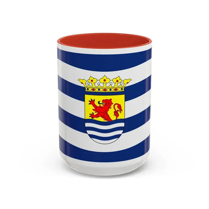 Flag of Zeeland Netherlands - Accent Coffee Mug 15oz Red - Go Mug Yourself