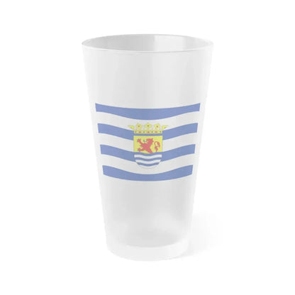 Flag of Zeeland Netherlands - Frosted Pint Glass 16oz 16oz Frosted - Go Mug Yourself