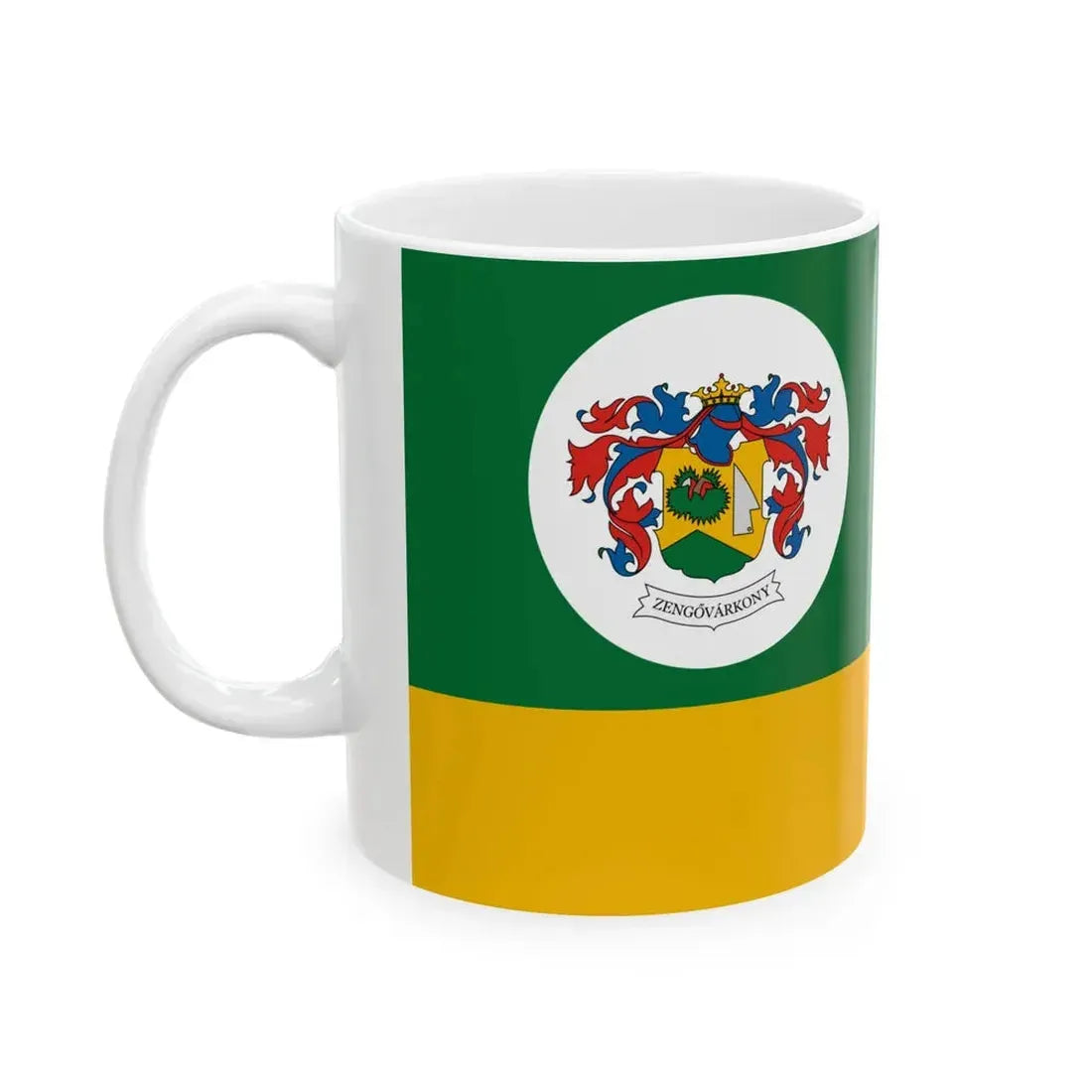 Flag of Zengovarkony (Hungary) White Coffee Mug - Go Mug Yourself