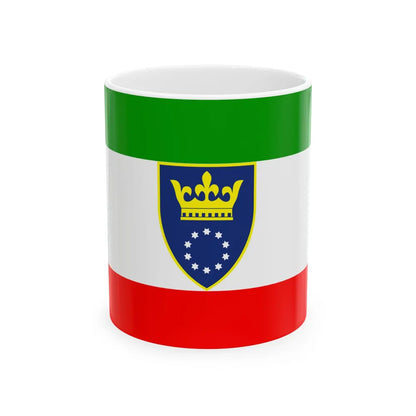 Flag of Zenica-Doboj (Bosnia and Herzegovina) White Coffee Mug 11oz - Go Mug Yourself