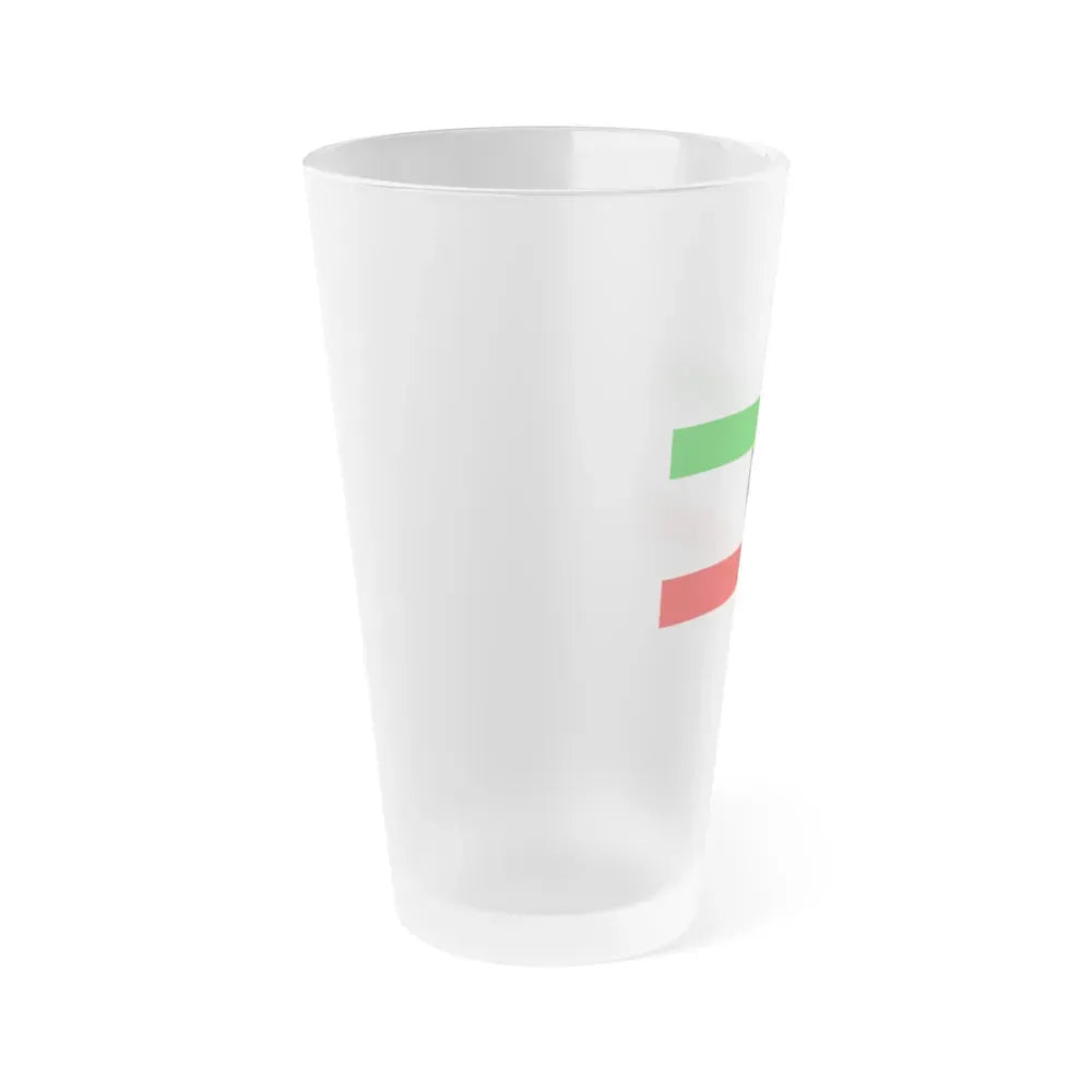 Flag of Zenica Doboj Canton Bosnia and Herzegovina - Frosted Pint Glass 16oz - Go Mug Yourself