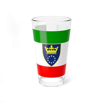 Flag of Zenica Doboj Canton Bosnia and Herzegovina - Pint Glass 16oz 16oz - Go Mug Yourself