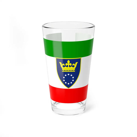 Flag of Zenica Doboj Canton Bosnia and Herzegovina - Pint Glass 16oz 16oz - Go Mug Yourself