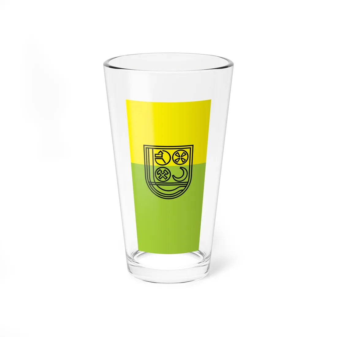 Flag of Zenica vertical (Bosnia and Herzegovina) Pint Glass 16oz 16oz - Go Mug Yourself