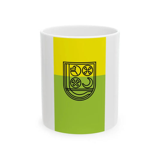 Flag of Zenica vertical (Bosnia and Herzegovina) White Coffee Mug 11oz - Go Mug Yourself