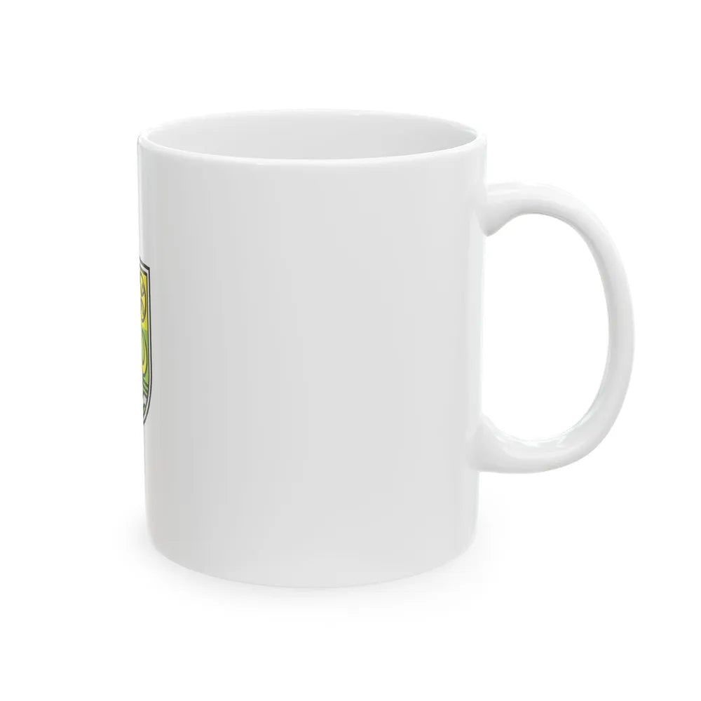 Flag of Zenica white background (Bosnia and Herzegovina) White Coffee Mug - Go Mug Yourself