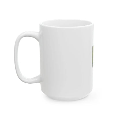 Flag of Zenica white background (Bosnia and Herzegovina) White Coffee Mug - Go Mug Yourself