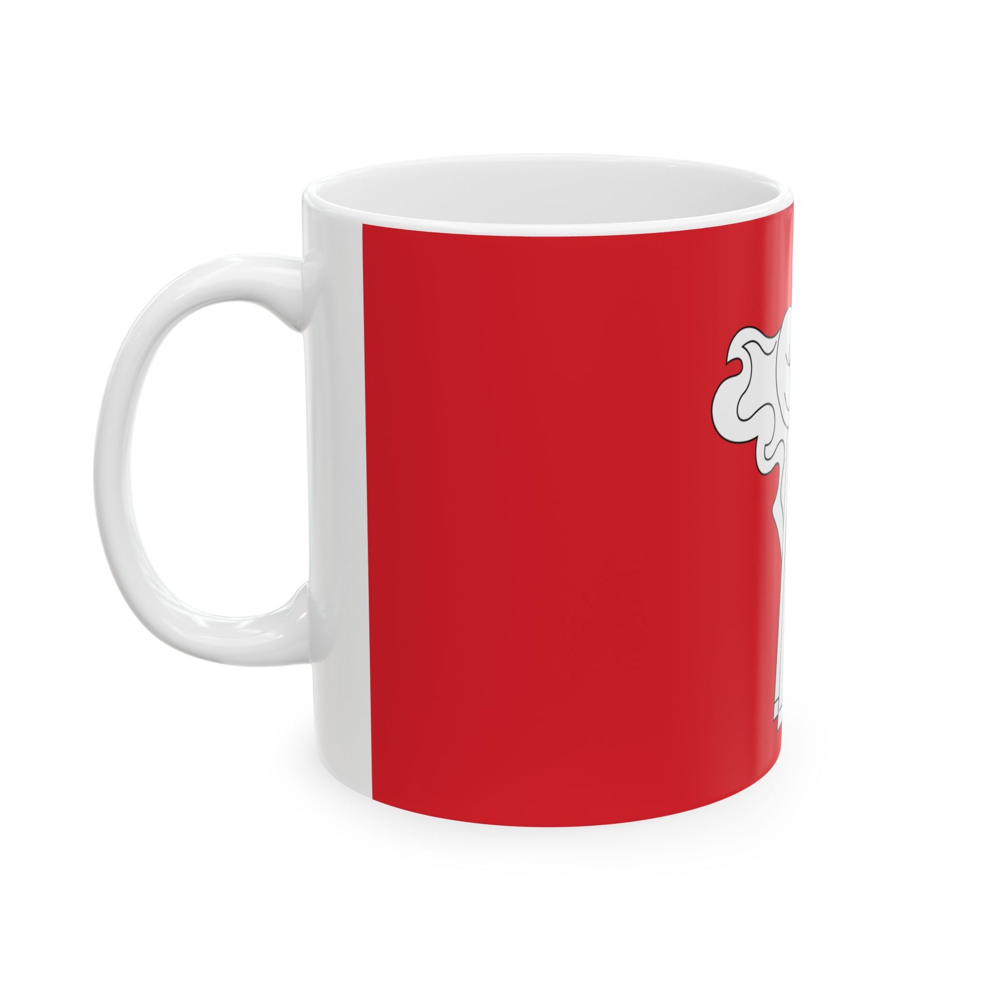Flag of Zhodzina (Belarus) White Coffee Mug-Go Mug Yourself
