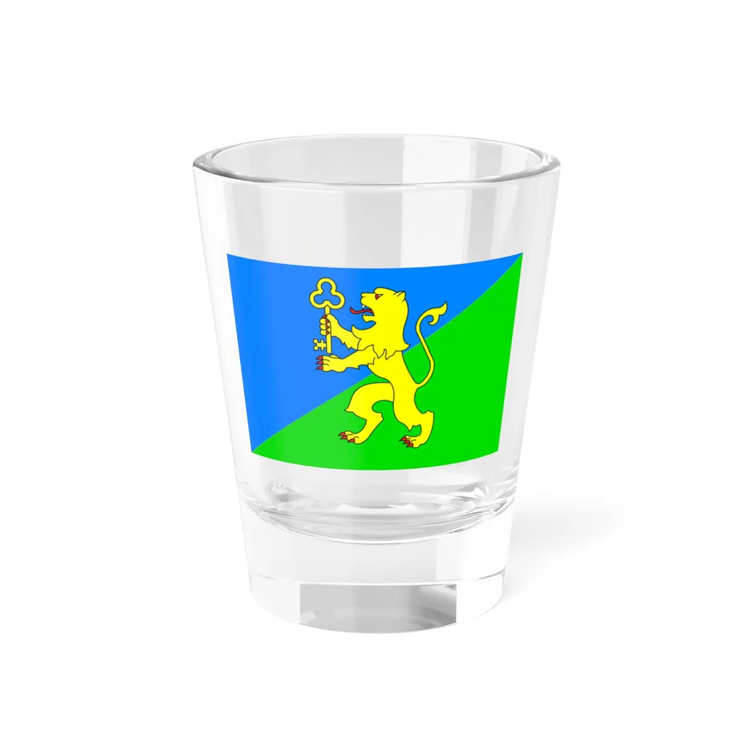 Flag of Zhovkva raion (Ukraine) Shot Glass 1.5oz 1.5oz - Go Mug Yourself