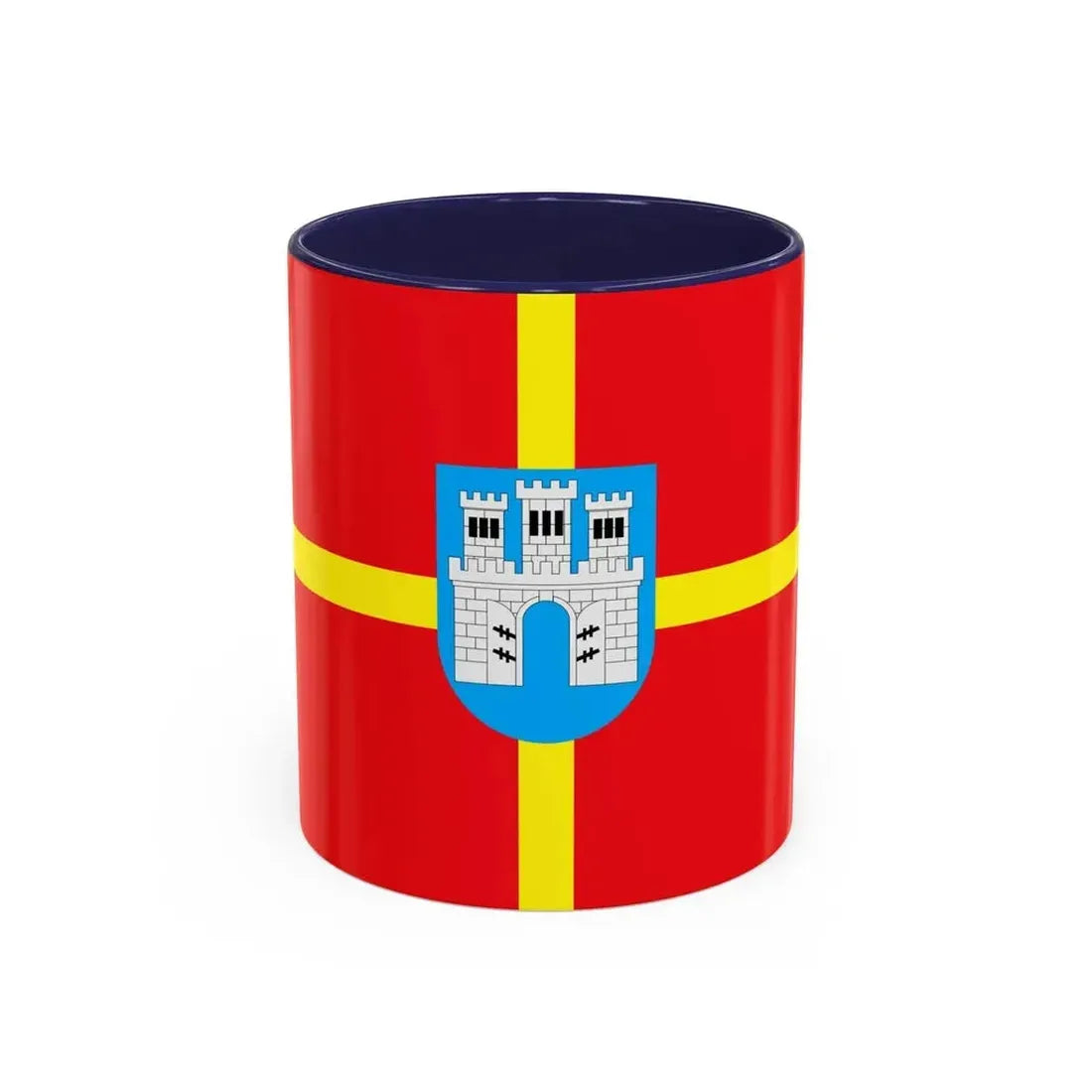 Flag of Zhytomyr Oblast Ukraine - Accent Coffee Mug 11oz Navy - Go Mug Yourself