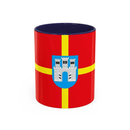 Flag of Zhytomyr Oblast Ukraine - Accent Coffee Mug 11oz Navy - Go Mug Yourself