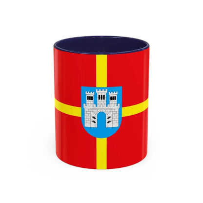 Flag of Zhytomyr Oblast Ukraine - Accent Coffee Mug 11oz Navy - Go Mug Yourself