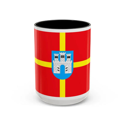 Flag of Zhytomyr Oblast Ukraine - Accent Coffee Mug 15oz Black - Go Mug Yourself