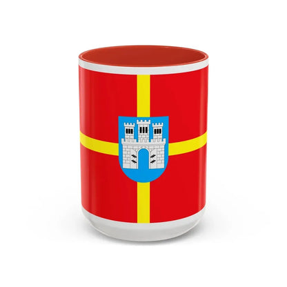 Flag of Zhytomyr Oblast Ukraine - Accent Coffee Mug 15oz Red - Go Mug Yourself