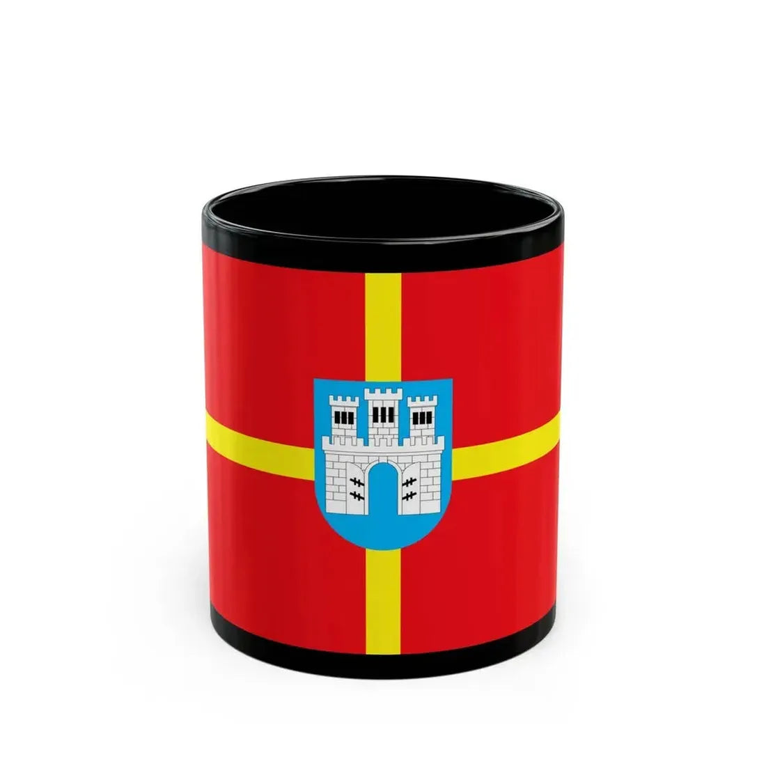 Flag of Zhytomyr Oblast Ukraine - Black Coffee Mug - Go Mug Yourself