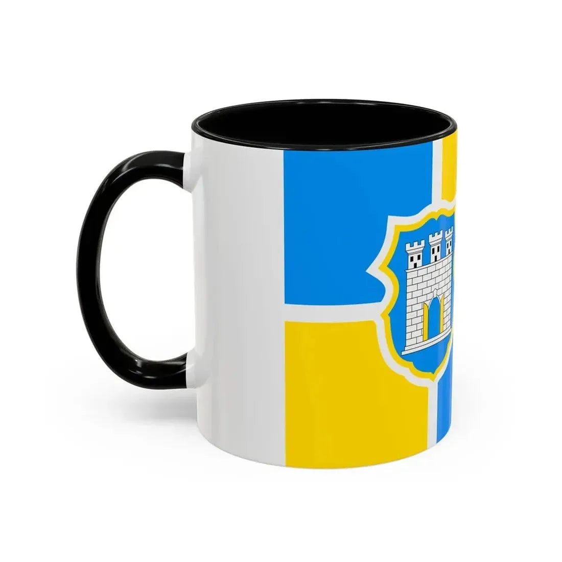 Flag of Zhytomyr Ukraine - Accent Coffee Mug - Go Mug Yourself