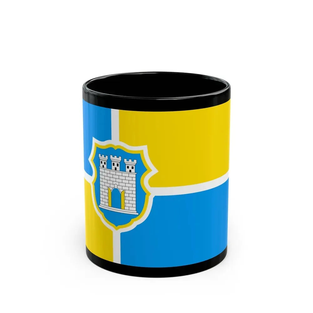 Flag of Zhytomyr Ukraine - Black Coffee Mug 11oz - Go Mug Yourself