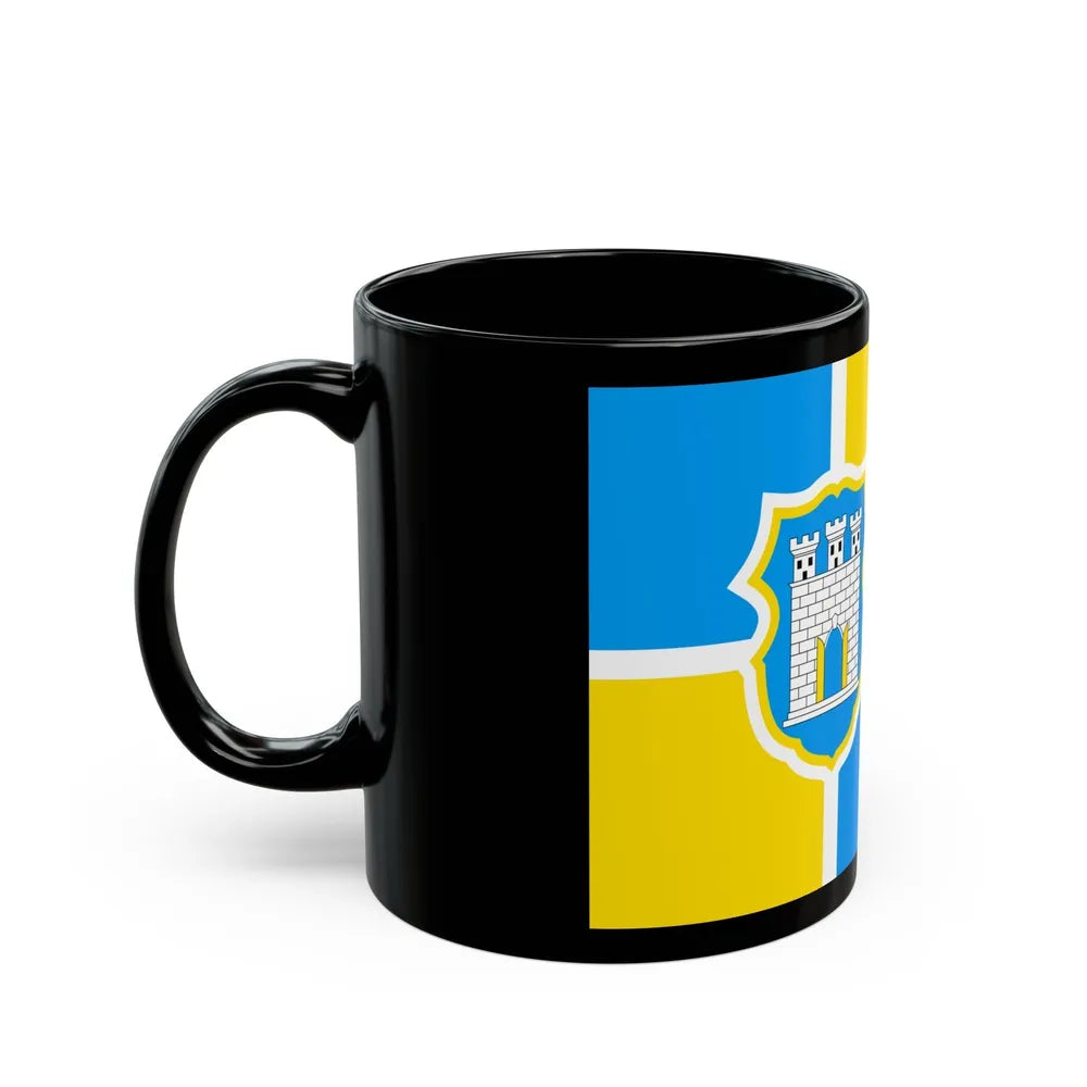 Flag of Zhytomyr Ukraine - Black Coffee Mug-Go Mug Yourself