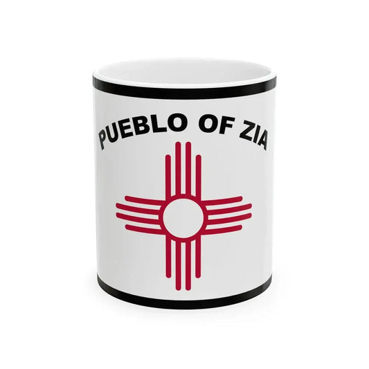 Flag of Zia Pueblo (Mexico) White Coffee Mug 11oz - Go Mug Yourself