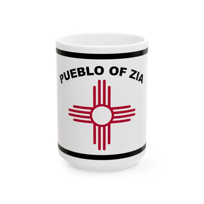 Flag of Zia Pueblo (Mexico) White Coffee Mug 15oz - Go Mug Yourself