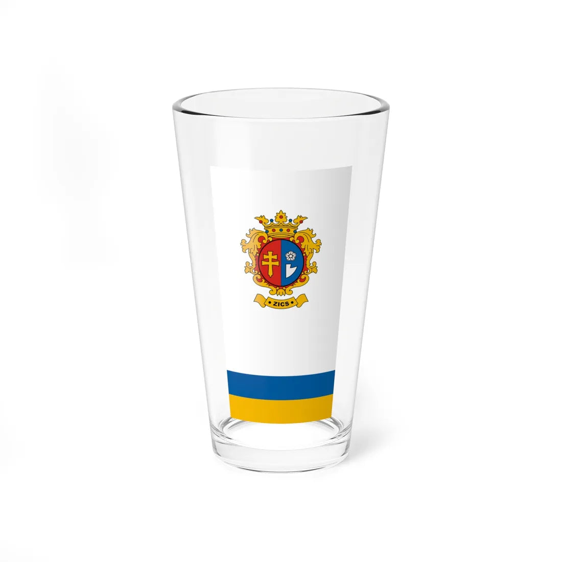 Flag of Zics vertical (Hungary) Pint Glass 16oz 16oz - Go Mug Yourself