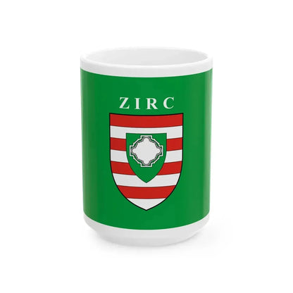 Flag of Zirc (Hungary) White Coffee Mug 15oz - Go Mug Yourself