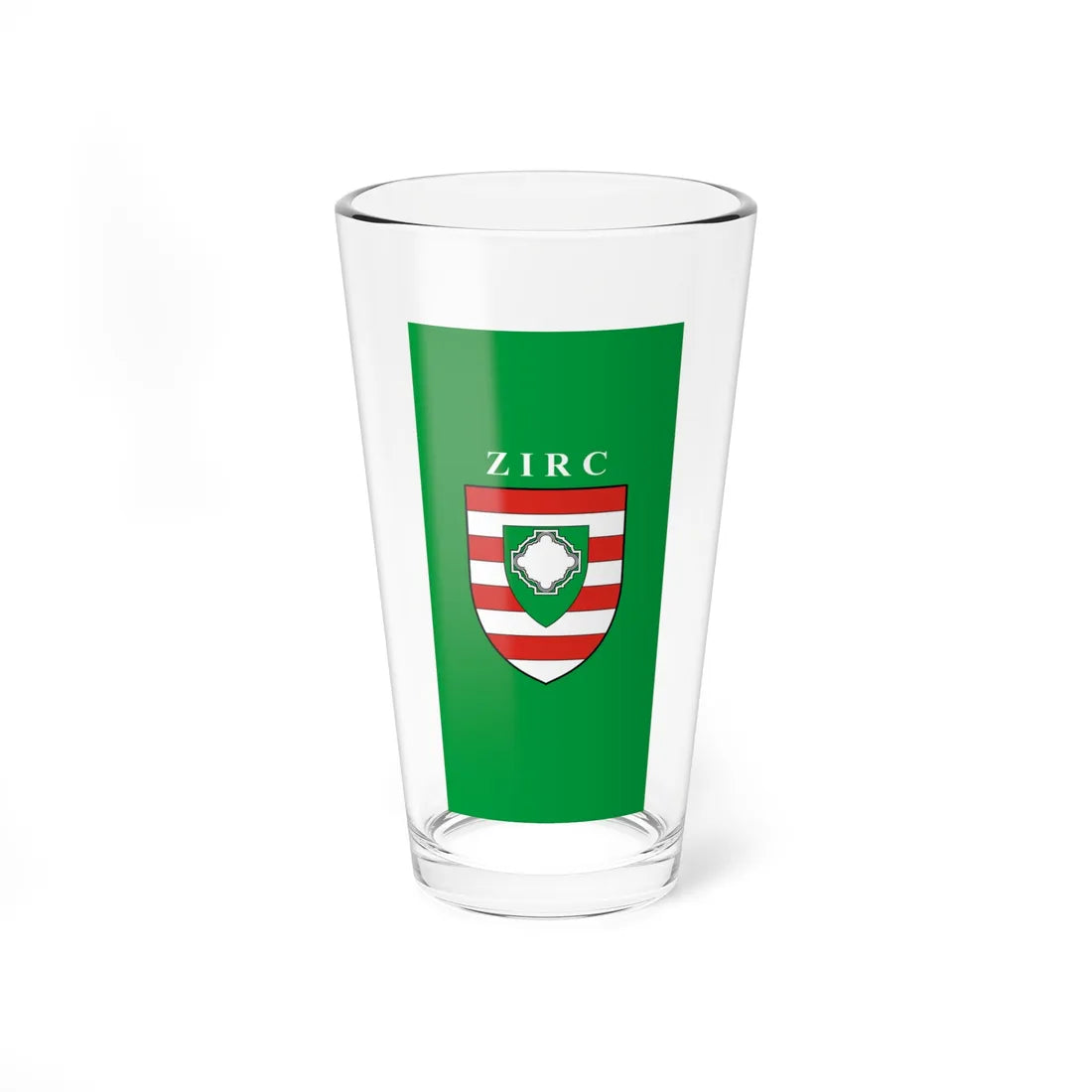 Flag of Zirc vertical (Hungary) Pint Glass 16oz 16oz - Go Mug Yourself