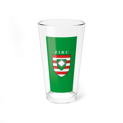 Flag of Zirc vertical (Hungary) Pint Glass 16oz 16oz - Go Mug Yourself