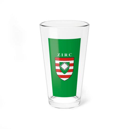 Flag of Zirc vertical (Hungary) Pint Glass 16oz 16oz - Go Mug Yourself