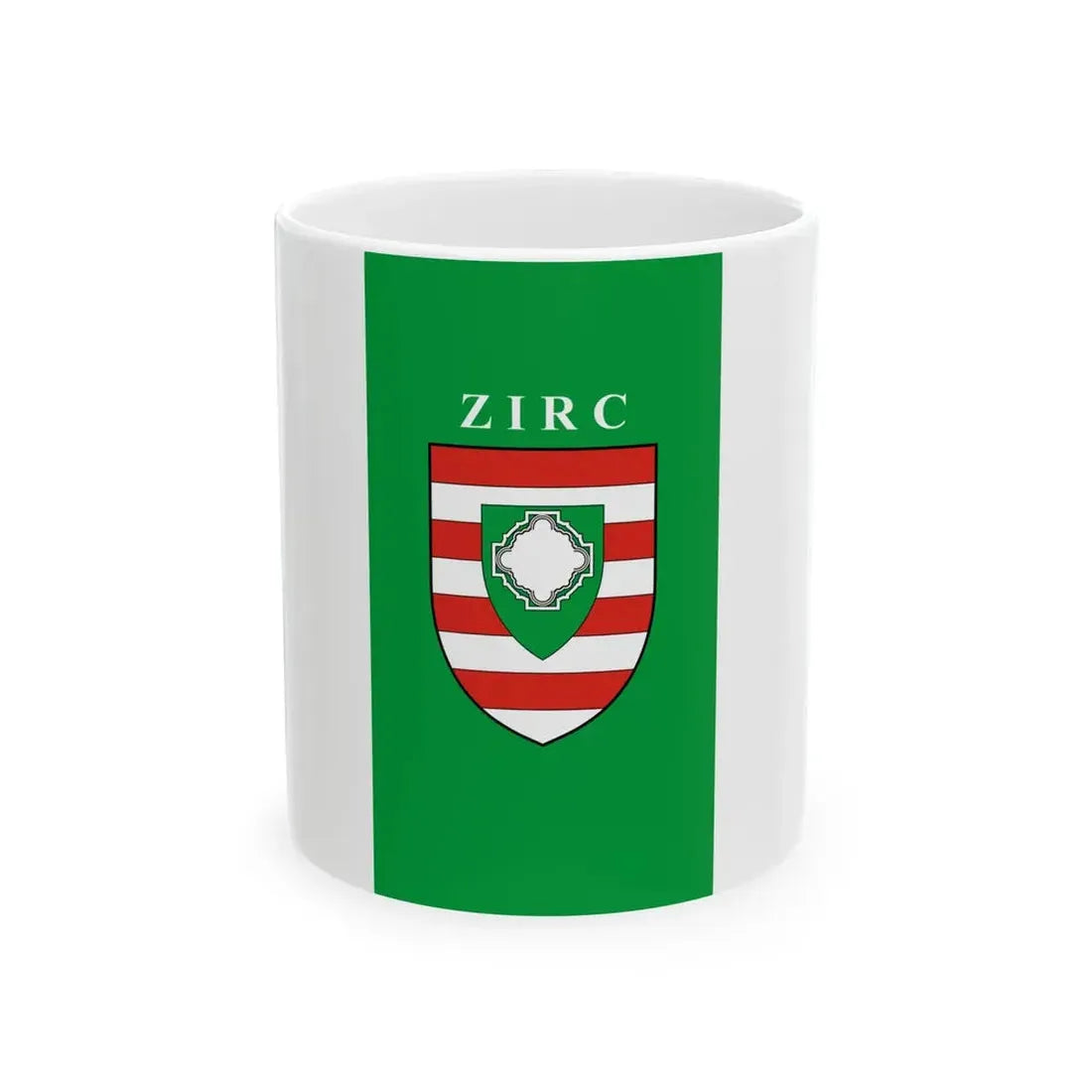 Flag of Zirc vertical (Hungary) White Coffee Mug 11oz - Go Mug Yourself