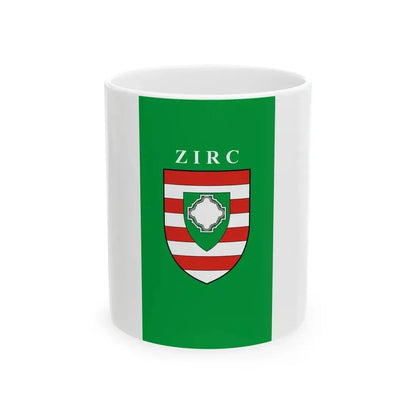 Flag of Zirc vertical (Hungary) White Coffee Mug 11oz - Go Mug Yourself