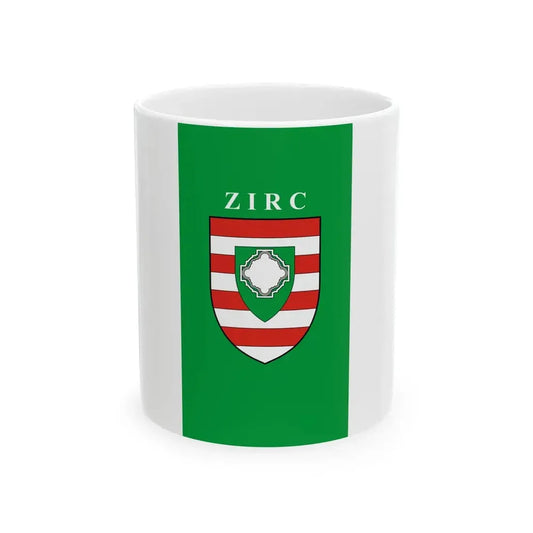 Flag of Zirc vertical (Hungary) White Coffee Mug 11oz - Go Mug Yourself