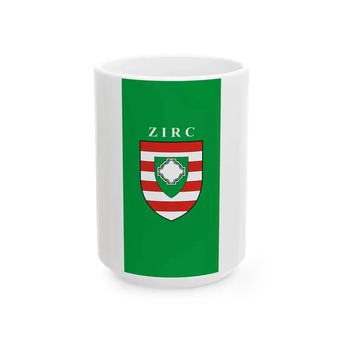 Flag of Zirc vertical (Hungary) White Coffee Mug 15oz - Go Mug Yourself