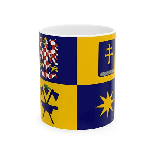 Flag of Zlin Region (Czech Republic) White Coffee Mug 11oz - Go Mug Yourself