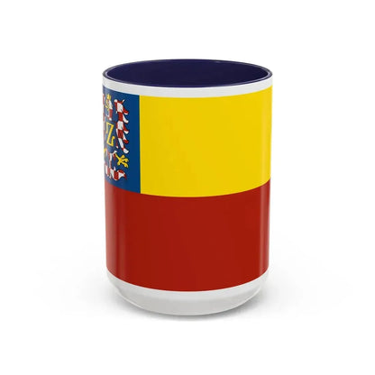 Flag of Znojmo Czech Republic - Accent Coffee Mug 15oz Navy - Go Mug Yourself