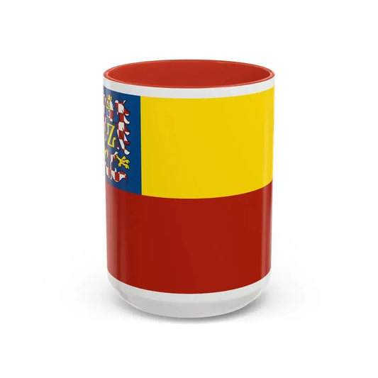 Flag of Znojmo Czech Republic - Accent Coffee Mug 15oz Red - Go Mug Yourself