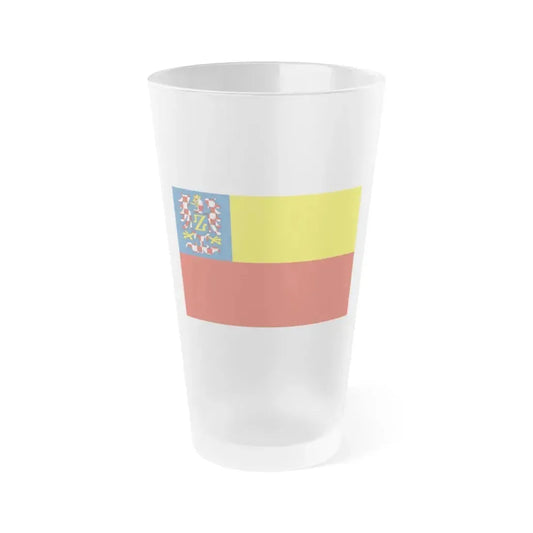 Flag of Znojmo Czech Republic - Frosted Pint Glass 16oz 16oz Frosted - Go Mug Yourself