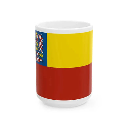 Flag of Znojmo Czech Republic - White Coffee Mug 15oz - Go Mug Yourself