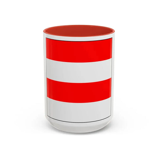 Flag of Zofingen Switzerland - Accent Coffee Mug 15oz Red - Go Mug Yourself