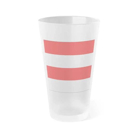 Flag of Zofingen Switzerland - Frosted Pint Glass 16oz 16oz Frosted - Go Mug Yourself