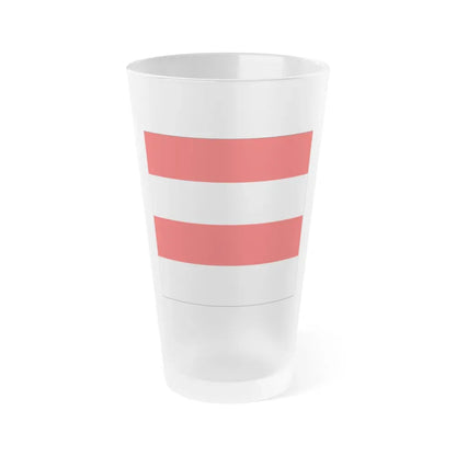 Flag of Zofingen Switzerland - Frosted Pint Glass 16oz 16oz Frosted - Go Mug Yourself