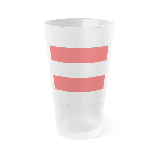 Flag of Zofingen Switzerland - Frosted Pint Glass 16oz 16oz Frosted - Go Mug Yourself
