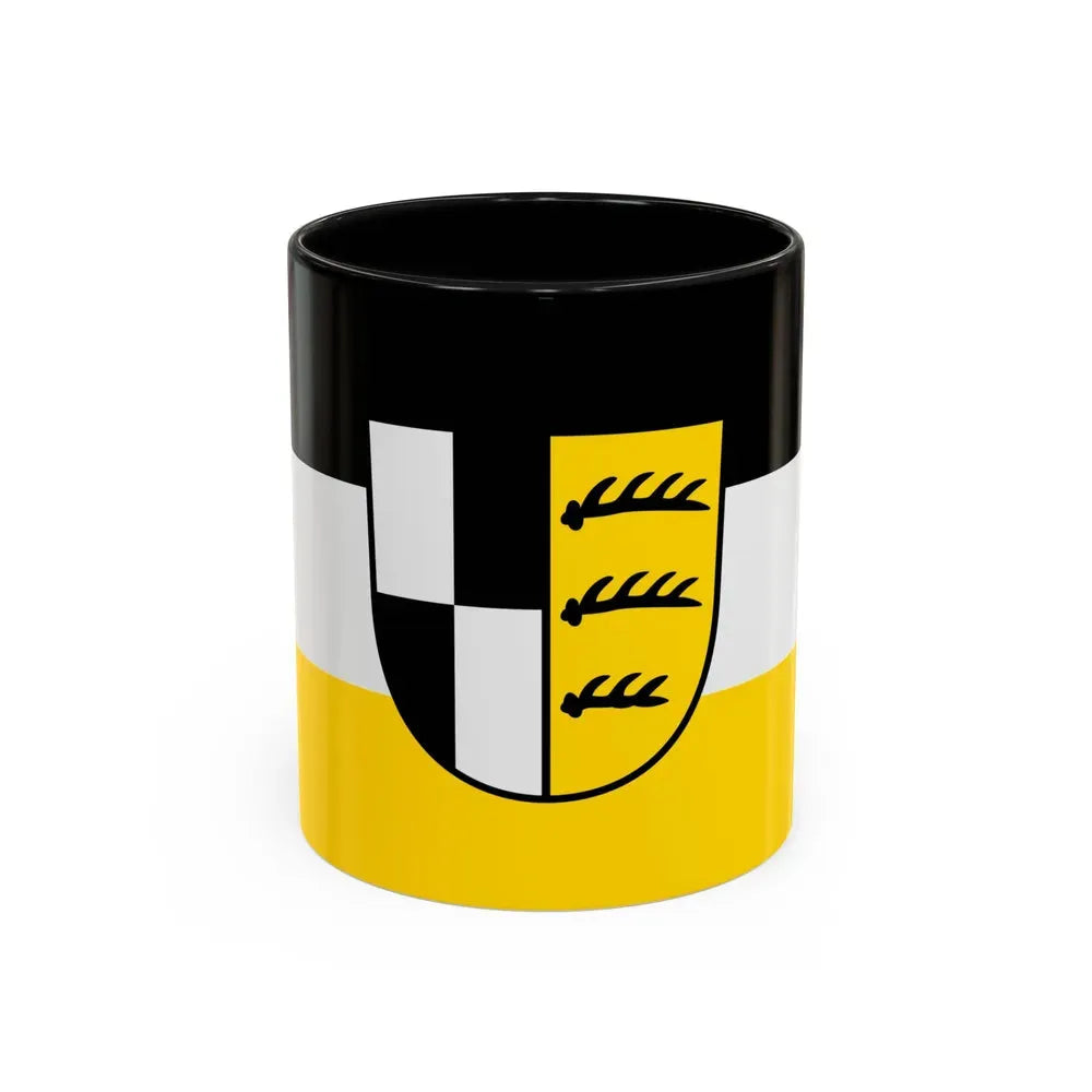 Flag of Zollernalbkreis Germany - Accent Coffee Mug 11oz Black - Go Mug Yourself