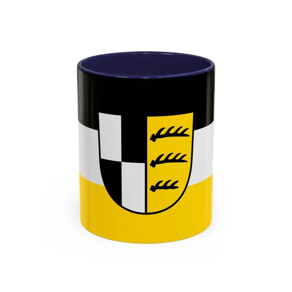 Flag of Zollernalbkreis Germany - Accent Coffee Mug 11oz Navy - Go Mug Yourself