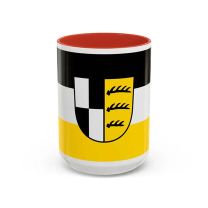 Flag of Zollernalbkreis Germany - Accent Coffee Mug 15oz Red - Go Mug Yourself