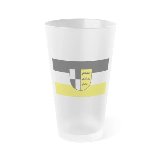 Flag of Zollernalbkreis Germany - Frosted Pint Glass 16oz 16oz Frosted - Go Mug Yourself
