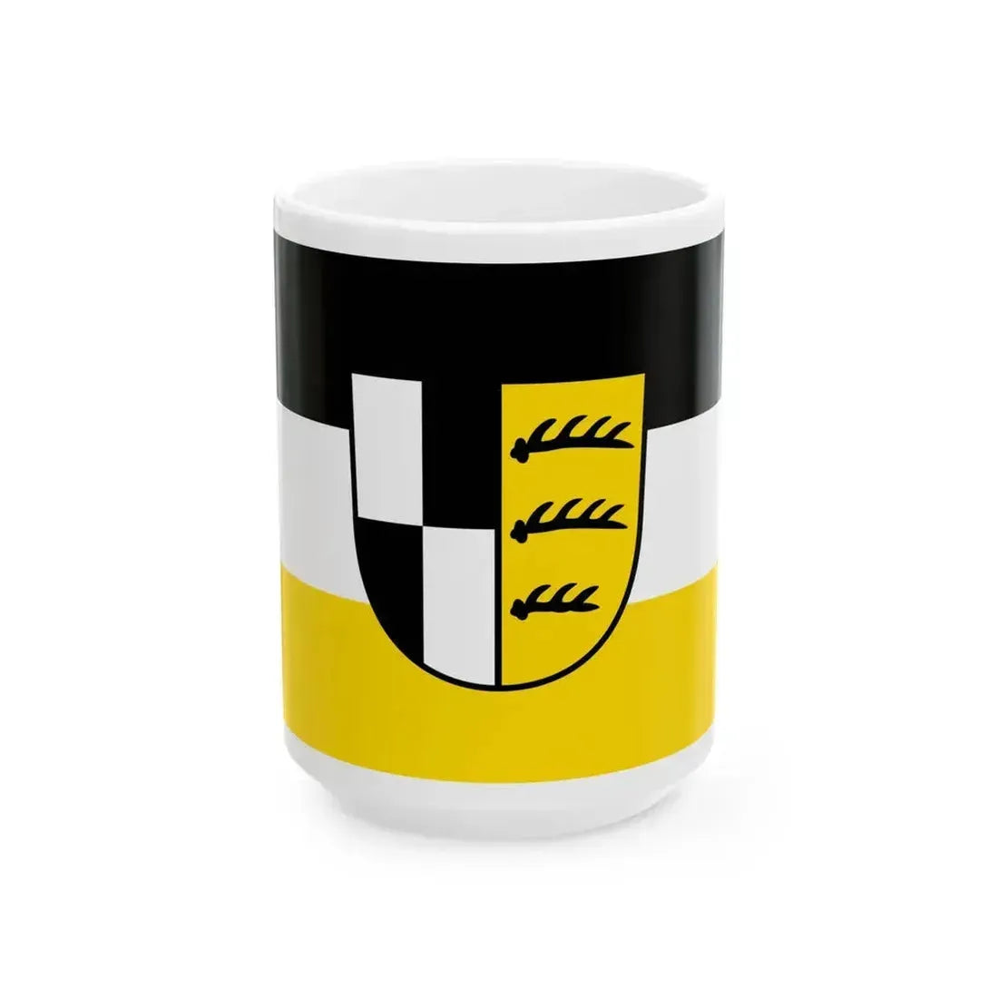 Flag of Zollernalbkreis Germany - White Coffee Mug 15oz - Go Mug Yourself
