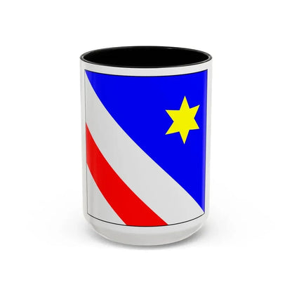Flag of Zollikon Switzerland - Accent Coffee Mug 15oz Black - Go Mug Yourself