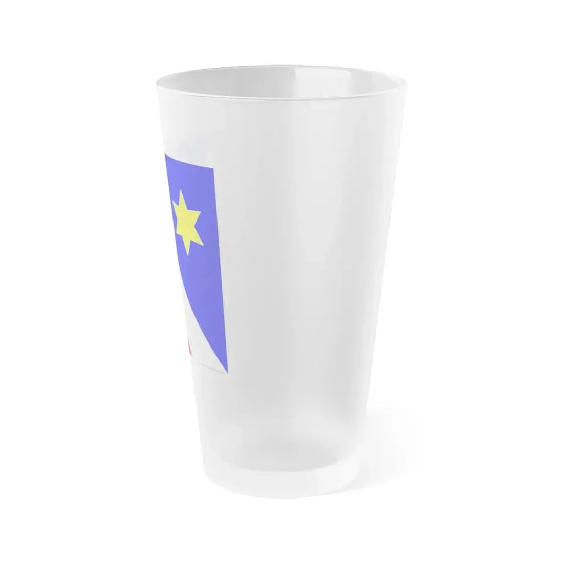 Flag of Zollikon Switzerland - Frosted Pint Glass 16oz - Go Mug Yourself